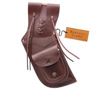 Bantoro Crafts Genuine Leather Arrow Back Quiver for Archery Hunting and Target Practice | Adjustable Strap | Reversible Design | Fast Draw Arrow Holder | Handmade Cowhide Leather (Brown)