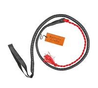 Bantoro Crafts Hand-Plaited Leather Fox Hunt Whip with Collar - 4ft Equestrian Lash & Whip with Winslow Thong - Premium Hunting Leather for Equestrian Hunts (Black)