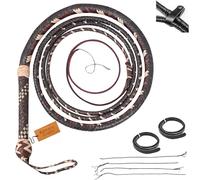 Bantoro Crafts Indiana Jones Whip Kangaroo Hide Equestrian Bullwhip Leather HeavyDuty Whip Belly & Leather Bolster Inside 16 Plaits Strands Braided leather (8 feet (2.4 meter))