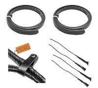 Bantoro Crafts Premium Leather Bullwhip Fall Replacement Set with 2 Falls, 4 Crackers and Waist Holder (Black)