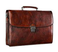 Banuce Italian Full Grain Leather Briefcase for Men Fits 15.6 inch Laptop