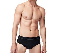Banunos Men's Cotton Stretch Fashion Briefs Basic Slip Low Rise Underwear Without Fly Pack of 3 Black