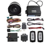 BANVIE Universal1-Way Car Keyless Entry Security Alarm System with Shock Sensor & Microwave Sensor and Two 5-Button Remotes