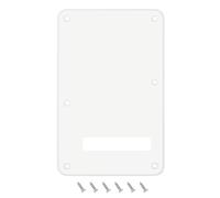 Banworks 1 Ply Electric Guitar Backplate 6-Hole Trem Tremolo Cover for USA/Mexican Standard Strat ST JT/HGB-01 White