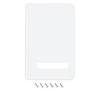 Banworks 1 Ply Electric Guitar Backplate 6-Hole Trem Tremolo Cover for USA/Mexican Standard Strat ST JT/HGB-01 White