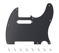 Banworks 1-Ply Electric Guitar Pickguard 8-Hole American TL Pickguard | Guitar Scratch Plate with 2 Pickup Mount Holes for US/MX Fender Modern Tele Telecaster JT/HB-03 Matt Black