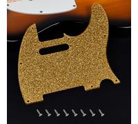 Banworks 1-Ply Electric Guitar Pickguard 8-Hole American TL Pickguard | Guitar Scratch Plate with 2 Pickup Mount Hole for US/MX Fender Modern Style Standard Tele Telecaster JT/HB-03 Golden Glitter