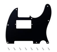 Banworks 1-Ply Electric Guitar Pickguard 8-Hole HS/HH American TL Pickguard | Electric Guitar Scratch Plate for USA/Mexican Fender Modern Style Standard Tele Telecaster JT/HB-04 Glossy Black