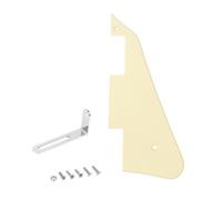 Banworks 1 Ply Les Paul Pickguard with Stainless Steel Bracket LP Pickguard Scratch Plate 2-Hole Electric Guitar Pickguard for USA Gibson Les Paul LP JT/HBTZ-01 Cream