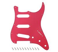 Banworks 1 Ply Strat SSS Pickguard 11-Hole Electric Guitar Pickguard Scratch Plate for USA/Mexican Modern Style Standard Stratocaster ST JT/HB-01 Red Mirror