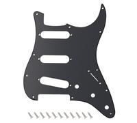 Banworks 1 Ply Strat SSS Pickguard 11-Hole Electric Guitar Pickguard Scratch Plate for USA/Mexican Modern Style Standard Stratocaster ST JT/HB-01 Matt Black