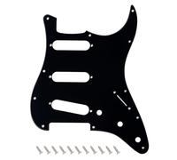 Banworks 1 Ply Strat SSS Pickguard 11-Hole Electric Guitar Pickguard Scratch Plate for USA/Mexican Modern Style Standard Stratocaster ST JT/HB-01 Glossy Black