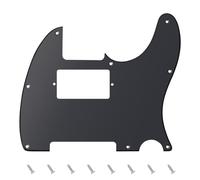 Banworks 1 Ply Tele HS/HH Pickguard 8-Hole Electric Guitar Pickguard Scratch Plate for USA/Mexican Modern Style Standard Tele Telecaster JT/HB-04 Matt Black