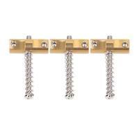 Banworks 10.8mm (27/64") Bridge Saddles Barrel Brass Beveled Compensation | Round Bridge Saddles for Vintage Telecaster Tele TL Electric Guitars 54mm (2-1/8") String Spacing Pack of 3 JT/QM-09