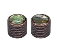 Banworks 18-Spline Metal Guitar Control Knobs Metric 6 mm Speed Knob Dome Colorful Shell Top Knobs Hat for Squier Telecaster Tele Super Strat ST Electric Guitar Bass Pack of 2 JT/XN-15 Antique Bronze