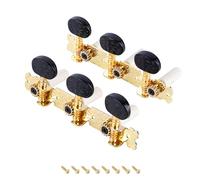 Banworks 3+3 Classical Guitar Tuners Machine Heads 3L3R Guitar Tuning Pegs Keys for Classical Guitars JT/JXQ-11-S Golden with Black Button