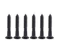 Banworks 3.5x25mm M3.5 Countersunk Flat Head Electric Guitar Fixed Bridge Mounting Screws Hardtail Bridge Mounting Screw for Squier Stratocaster Strat ST Tele Bass Bridge Pack of 6 JT/QQLS-04 Black