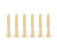 Banworks 3.5x25mm M3.5 Countersunk Flat Head Electric Guitar Fixed Bridge Mounting Screws Hardtail Bridge Mounting Screw for Squier Stratocaster Strat ST Tele Bass Bridge Pack of 6 JT/QQLS-04 Golden