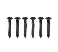 Banworks 3.5x25mm M3.5 Countersunk Oval Head Electric Guitar Fixed Bridge Mounting Screws Hardtail Bridge Mounting Screw for Squier Stratocaster Strat ST Tele Bass Bridge Pack of 6 JT/QQLS-01 Black