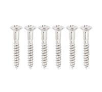 Banworks 3.5x25mm M3.5 Countersunk Oval Head Electric Guitar Fixed Bridge Mounting Screws Hardtail Bridge Mounting Screw for Squier Stratocaster Strat ST Tele or Bass Bridge 6Pcs JT/QQLS-01 Nickel