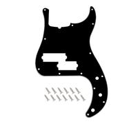 Banworks 3-Ply 5-String Precision Bass Pickguard with Truss Rod Notch | 13-Hole Electric Guitar Scratch Plate For USA/Mexican Modern Style 5-String Fender Precision Bass JT/HB-37 Black