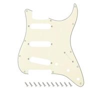 Banworks 3-Ply Electric Guitar Pickguard 11-Hole American ST SSS Pickguard | Guitar Scratch Plate for USA/Mexican Fender Modern Style Standard Stratocaster Strat ST JT/HB-01 Ivory