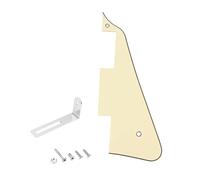 Banworks 3-Ply Import LP Pickguard with Stainless Steel Pickguard Bracket | LP Pickguard Scratch Plate 2-Hole Electric Guitar Pickguard for Epiphone EPI Les Paul LP JT/HBTZ-02 Cream