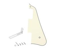 Banworks 3-Ply Les Paul Pickguard with Stainless Steel Bracket LP Pickguard Scratch Plate 2-Hole Electric Guitar Pickguard for Epiphone EPI Les Paul LP JT/HBTZ-02 Ivory