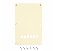 Banworks 3-Ply ST Backplate 6-Hole Straight Edge Tremolo Cavity Cover | Electric Guitar Back Cover Scratch Plate for Chinese-Made Squier Stratocaster Strat ST JT/HGB-02 Cream