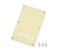 Banworks 3 Ply Strat Backplate 6-Hole Electric Guitar Trem Tremolo Cover for Chinese-Made Squier Strat ST JT/HGB-02 Cream