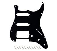 Banworks 3 Ply Strat HSS Pickguard 11-Hole Electric Guitar Pickguard SSH Scratch Plate for USA/Mexican Modern Style Standard Stratocaster ST JT/HB-02 Glossy Black