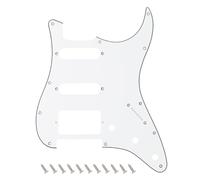 Banworks 3 Ply Strat HSS Pickguard 11-Hole Electric Guitar Pickguard SSH Scratch Plate for USA/Mexican Modern Style Standard Stratocaster ST JT/HB-02 White
