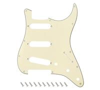 Banworks 3 Ply Strat SSS Pickguard 11-Hole Electric Guitar Pickguard Scratch Plate for USA/Mexican Modern Style Standard Stratocaster ST JT/HB-01 Cream