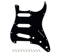 Banworks 3 Ply Strat SSS Pickguard 11-Hole Electric Guitar Pickguard Scratch Plate for USA/Mexican Modern Style Standard Stratocaster ST JT/HB-01 Glossy Black