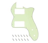 Banworks 3 Ply Tele HH Pickguard 12 Holes Wide Range Pickup Slot Cover Telecaster Pickguard Scratch Plate for USA/Mexican Fender Vintage 72 Tele Thinline Style Electric Guitar JT-HB-07 Mint Green