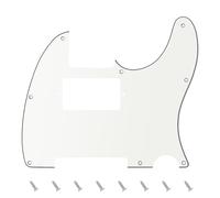 Banworks 3 Ply Tele HS/HH Pickguard 8-Hole Electric Guitar Pickguard Scratch Plate for USA/Mexican Modern Style Standard Tele Telecaster JT/HB-04 Vintage White