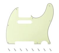 Banworks 3 Ply Tele Pickguard 8-Hole Electric Guitar Pickguard Scratch Plate for USA/Mexican Modern Style Standard Tele Telecaster JT/HB-03 Vintage Green