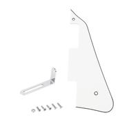 Banworks 3-Ply USA LP Pickguard with Stainless Steel Pickguard Bracket | LP Pickguard Scratch Plate 2-Hole Electric Guitar Pickguard for USA Gibson Les Paul LP JT/HBTZ-01 White