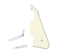 Banworks 3-Ply USA LP Pickguard with Stainless Steel Pickguard Bracket | LP Pickguard Scratch Plate 2-Hole Electric Guitar Pickguard for USA Gibson Les Paul LP JT/HBTZ-01 Ivory