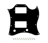 Banworks 3-Ply USA SG Standard Pickguard 11-Hole Batwing Full Face Large Pickguard Scratch Plate for Gibson SG Standard Modern Series JT/HB-26 Black