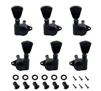 Banworks 3L3R Guitar Tuning Pegs Keys 15:1 Guitar String Tuning Keys Machines with 90 Degree Fixing Tag for '60s Les Paul LP Electric or Acoustic Guitar Pack of 6 JT/JXQ-05 Black with Tulip Button