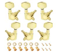 Banworks 3L3R Guitar Tuning Pegs Keys Guitar String Tuning Machines | 15:1 Ratio with 45 Degree Fixing Tag for Gibson/Epiphone Les Paul LP SG Electric Guitar JT/JXQ-04 Golden Big Button