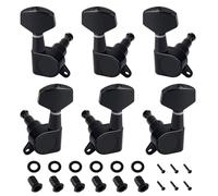 Banworks 3L3R Guitar Tuning Pegs Keys Guitar String Tuning Machines | 15:1 Ratio with 45 Degree Fixing Tag for Gibson/Epiphone Les Paul LP SG Electric Guitar JT/JXQ-04 Black Big Button