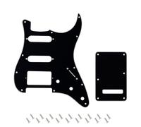 Banworks 3Ply Strat HSS Pickguard 11-Hole SSH Pickguard Scratch Plate with Backplate 6-Hole Trem Tremolo Cover Set for USA/Mexican Modern Style Standard Stratocaster ST JT/HB-09 Glossy Black