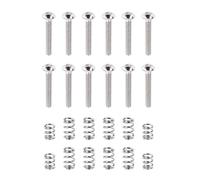 Banworks #4-40 UNC x 5/8" Stainless Steel Saddle Intonation Screws Saddle Length Adjustment Screws Set with 4 Long+2 Short Springs for Fender Strat ST Electric Guitar Set of 12 JT/QMLS-03 Chrome