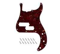 Banworks 4-Ply 5-String Precision Bass Pickguard with Truss Rod Notch | 13-Hole Electric Guitar Scratch Plate For USA/Mexican Modern 5-String Fender Precision Bass JT/HB-37 Dark Brown Tortoiseshell