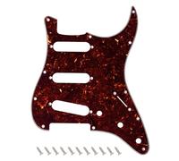 Banworks 4-Ply Electric Guitar Pickguard 11-Hole American ST SSS Pickguard | Guitar Scratch Plate for USA/Mexican Fender Modern Standard Stratocaster Strat ST JT/HB-01 Dark Brown Tortoiseshell