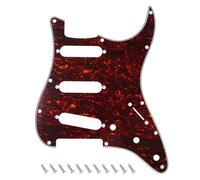 Banworks 4-Ply Electric Guitar Pickguard 11-Hole American ST SSS Pickguard | Guitar Scratch Plate for USA/Mexican Fender Modern Style Standard Stratocaster Strat ST JT/HB-01 Red Tortoiseshell