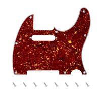 Banworks 4-Ply Electric Guitar Pickguard 8-Hole American TL Pickguard | Guitar Scratch Plate with 2 Pickup Mount Holes for US/MX Fender Modern Standard Tele Telecaster JT/HB-03 Brown Tortoiseshell