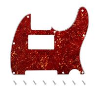 Banworks 4-Ply Electric Guitar Pickguard 8-Hole HS/HH American TL Pickguard | Electric Guitar Scratch Plate for USA/Mexican Fender Modern Style Standard Tele Telecaster JT/HB-04 Brown Tortoiseshell
